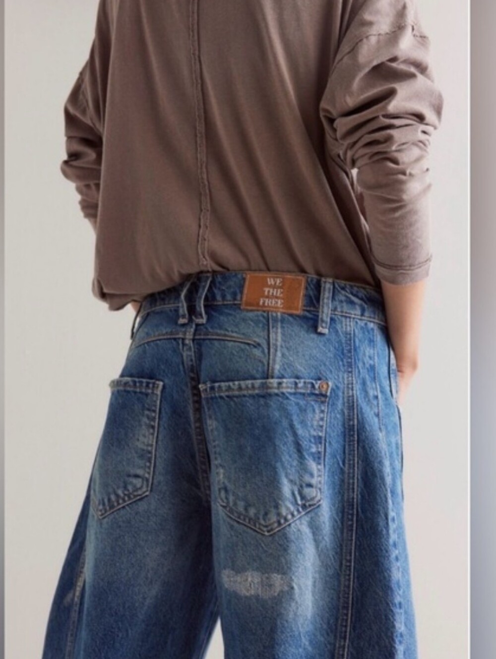 NWT We The Free Good Luck Mid Rise Barrel Jeans in 100 Years - Picture 3 of 14